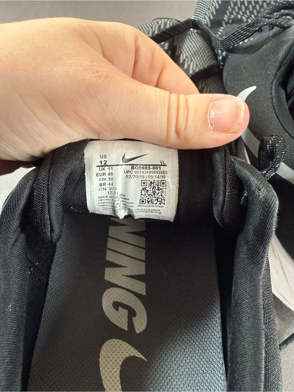 Nike Black & White Zoom Running Shoes